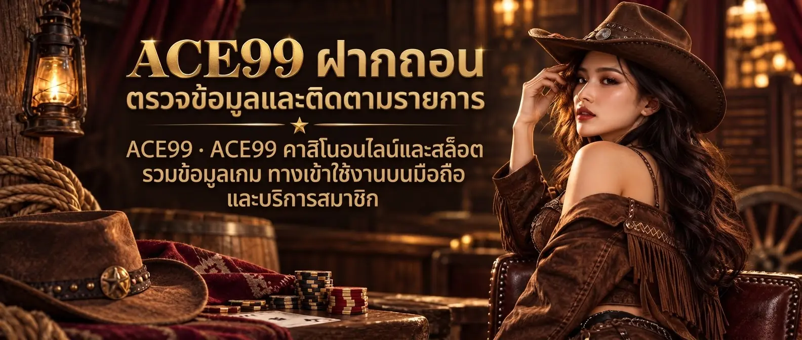 ACE99 ฝากถอน ตรวจข้อมูลและติดตามรายการ